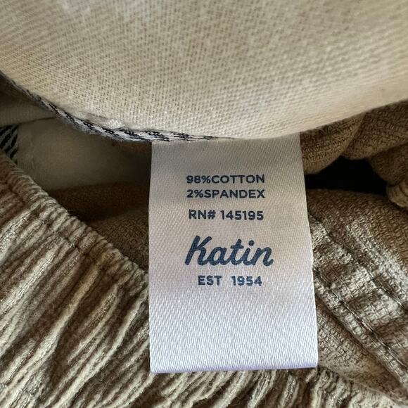 Katin Men's Cord Local Corduroy Short L Tan Stretch Beach - Picture 8 of 8